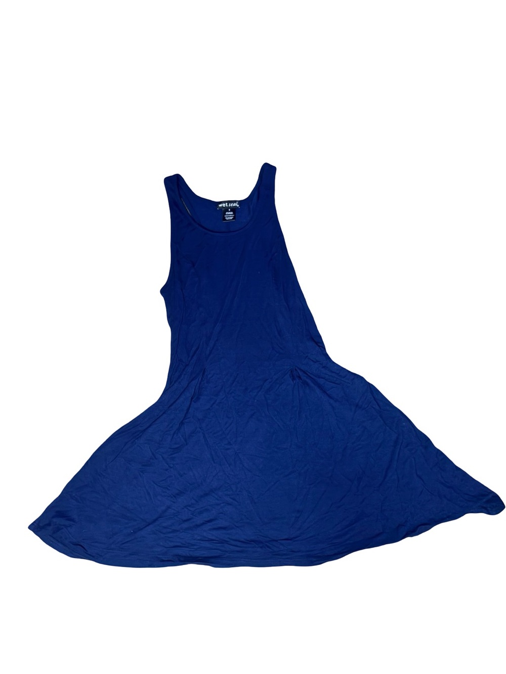Wet Seal Navy Blue Solid Tank Midi Dress